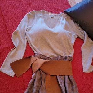 Sweater, L, v neck, silk/cashmere